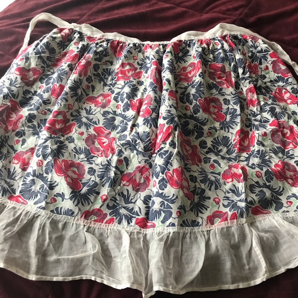 Vintage cute floral waist apron - Picture 4 of 7